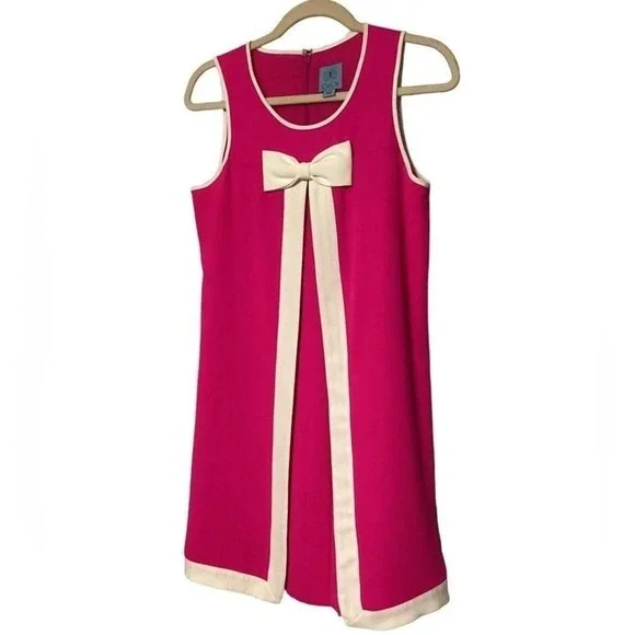 CeCe Hot Pink‎ with white bow Dress size 4 - Picture 5 of 9